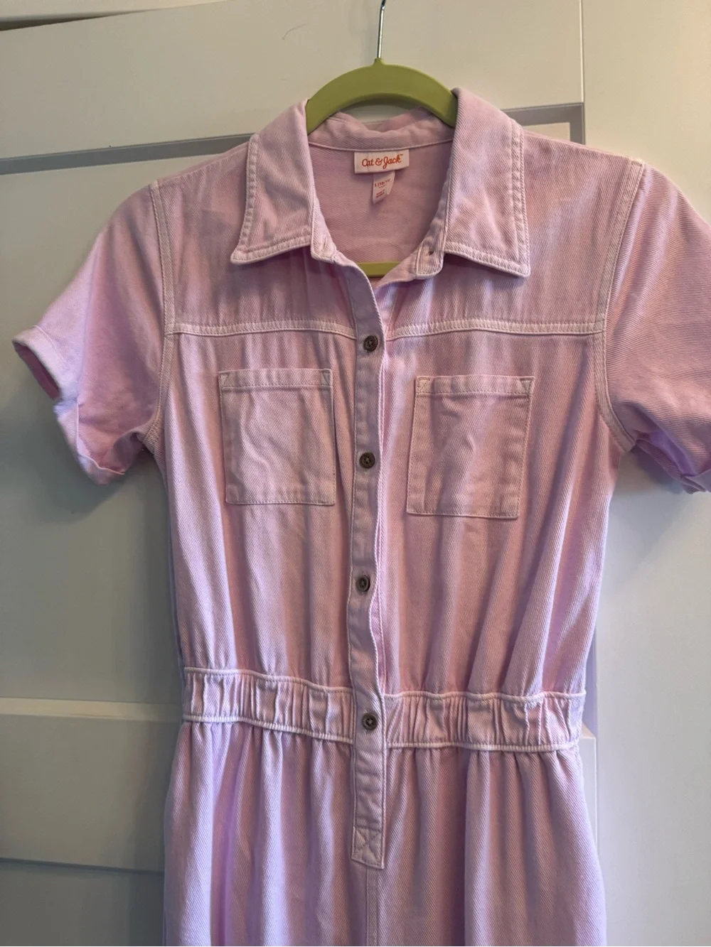 Cat & Jack Lilac Short-Sleeve Jumpsuit